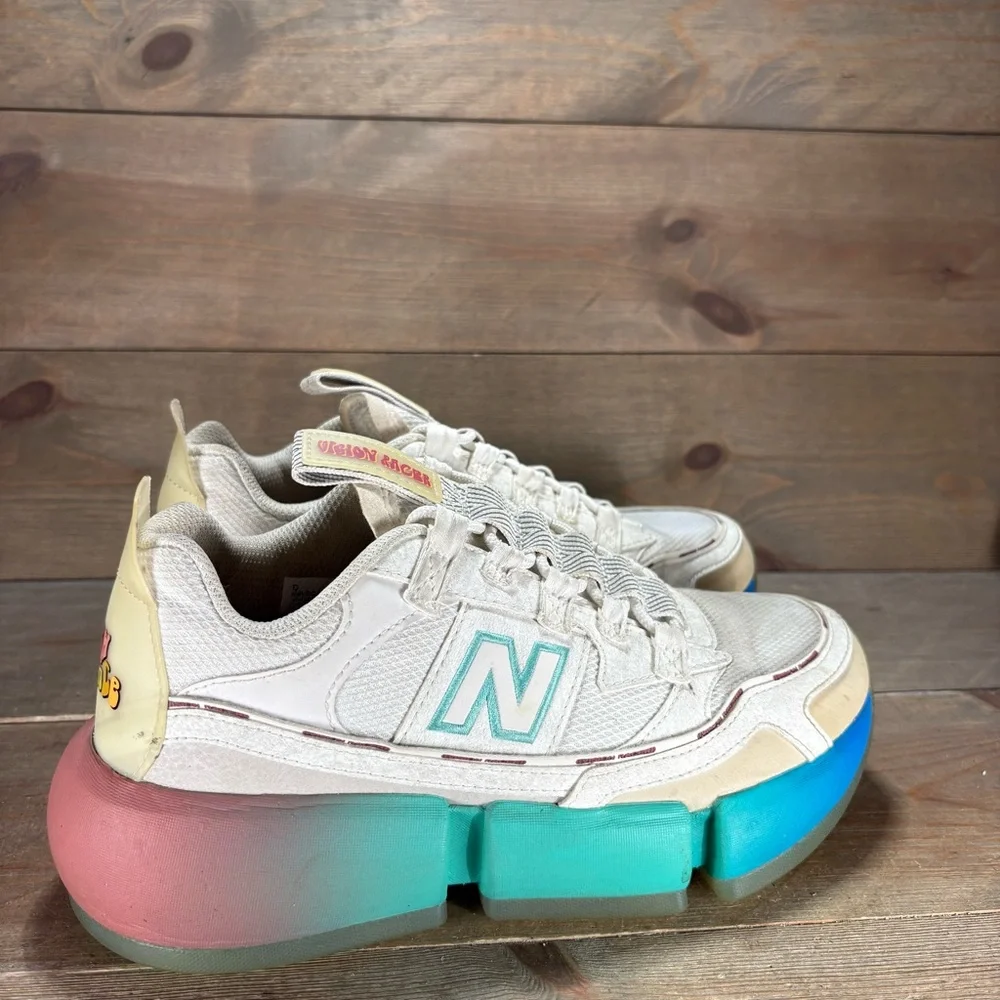 new balance vision racer men size 7.5 shoe multicolor chunky jaden smith sneaker - Picture 2 of 9